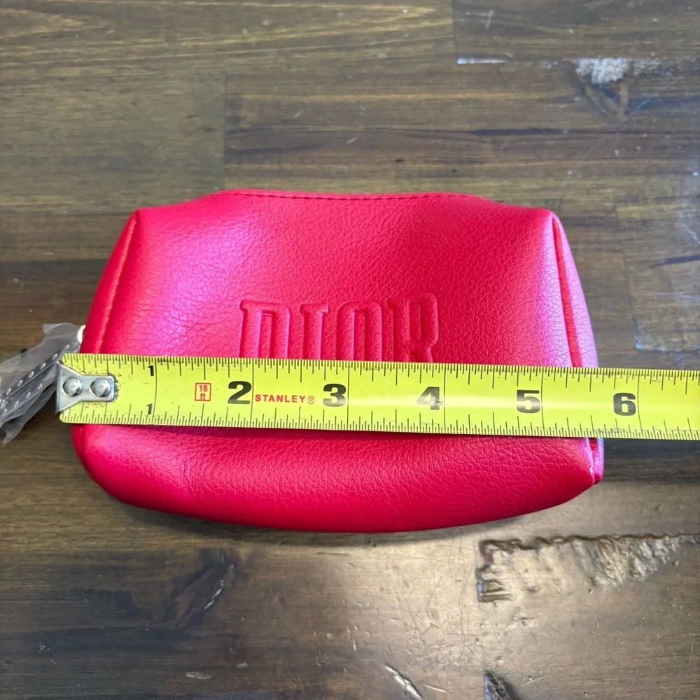 Dior Red Cosmetic Bag Hot Clutch Bag Make Up Case Travel Pouch Logo Small - Picture 2 of 6